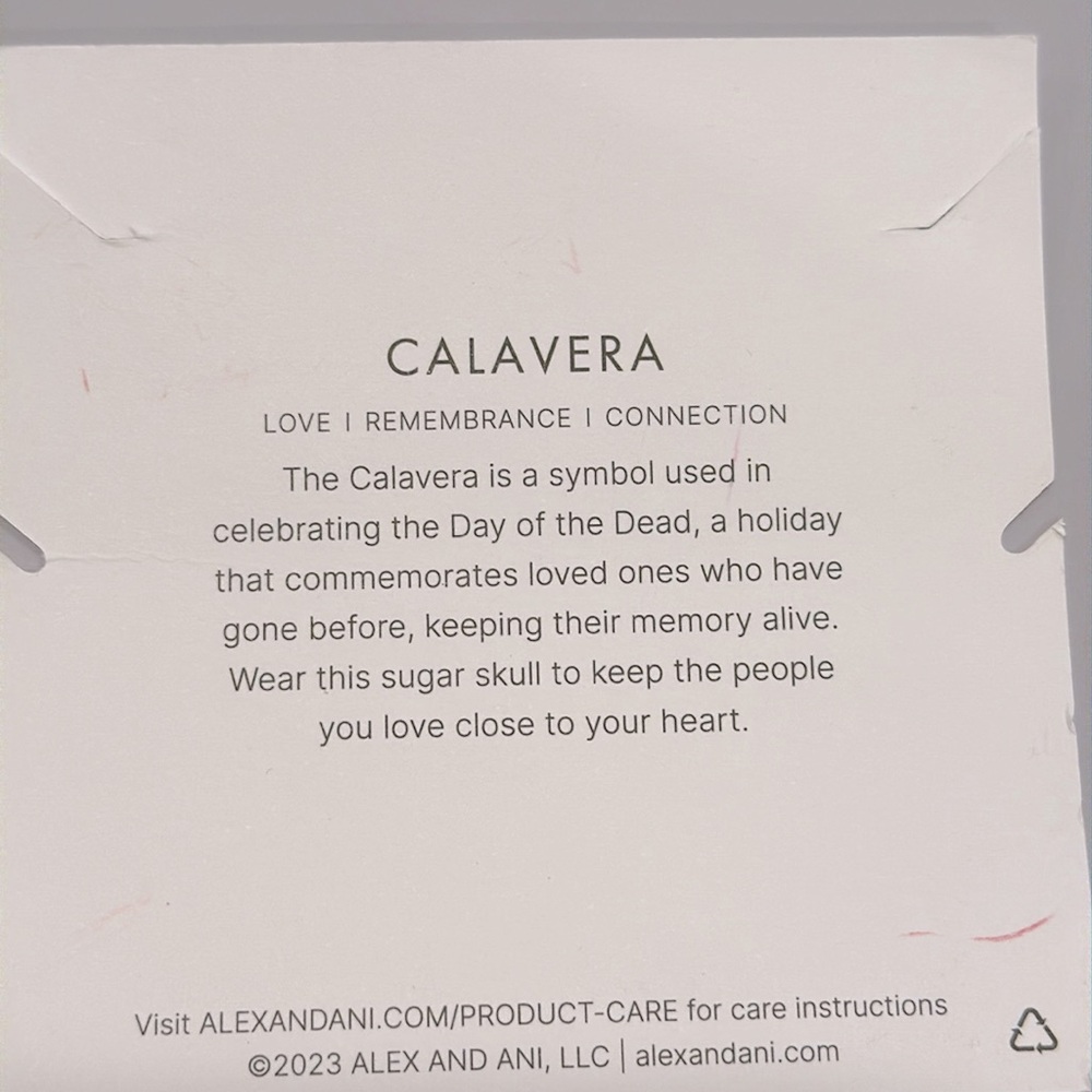 Alex and Ani Calavera Sugar Skull Gold Necklace - Picture 10 of 10